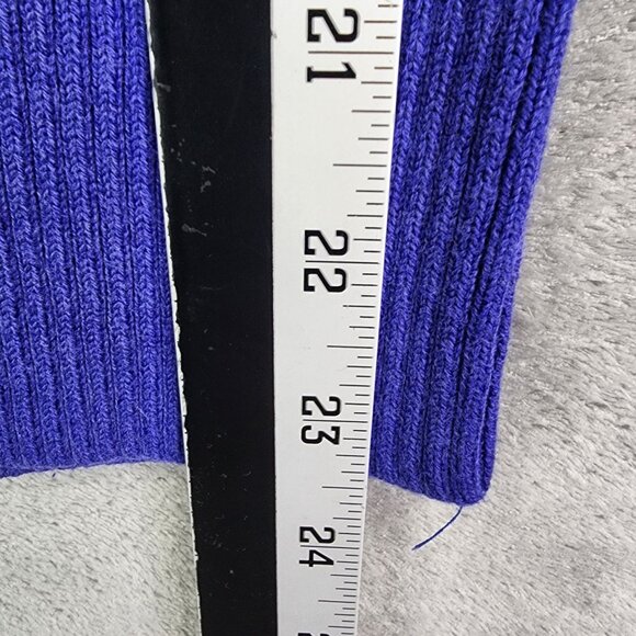 Womens Forever 21 Contemporary Blue & White Chevron Knit Sweater Top U Neck M - Picture 7 of 8